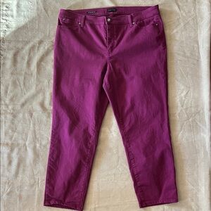 Talbots Magenta/Berry Slim Ankle Jeans